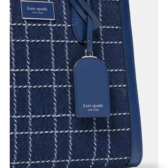 Kate Spade small manhattan denim & leather tote - Picture 6 of 16